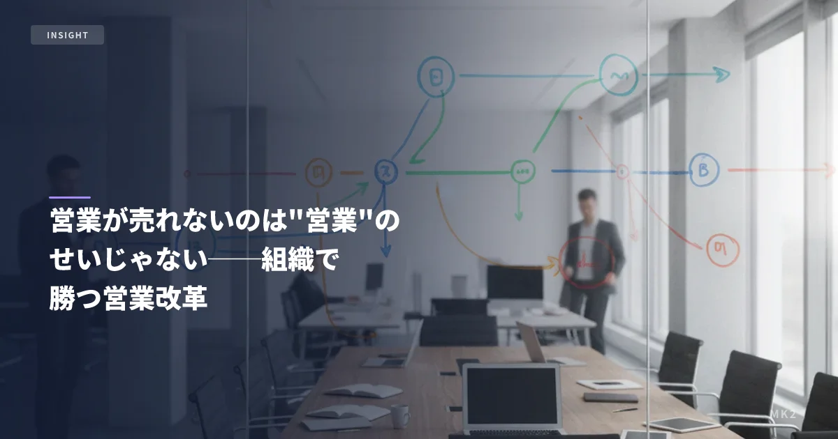 営業が売れないのは"営業"のせいじゃない──組織で勝つ営業改革