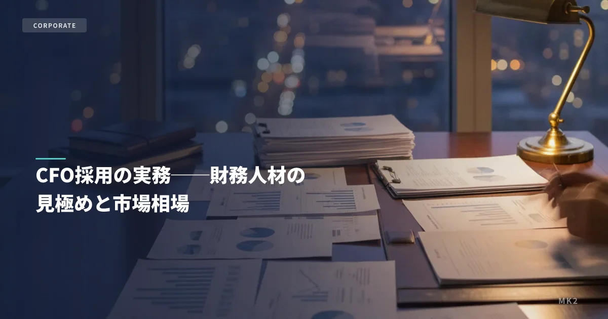 CFO採用の実務──財務人材の見極めと市場相場