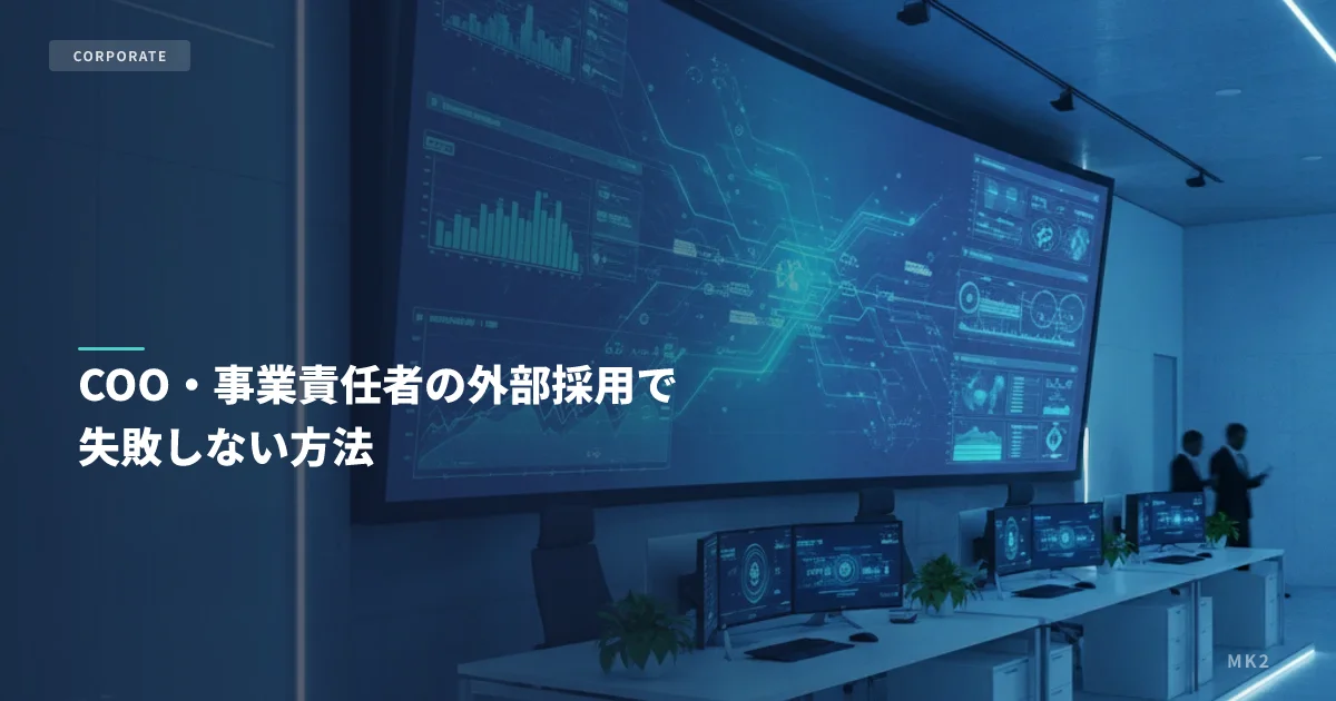 COO・事業責任者の外部採用で失敗しない方法