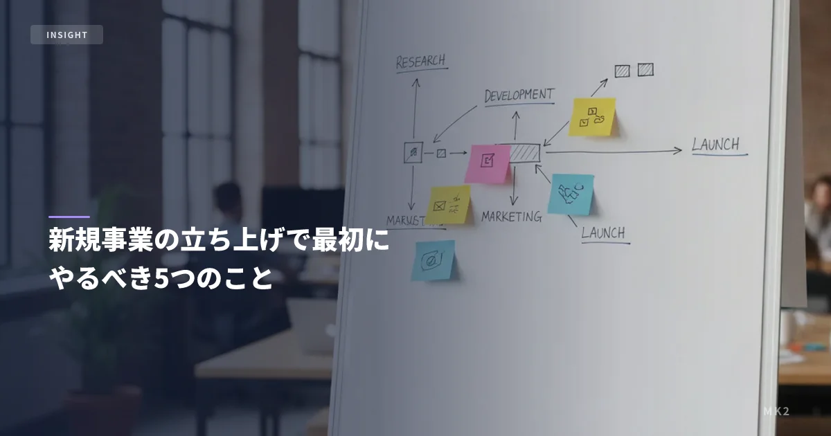 新規事業の立ち上げで最初にやるべき5つのこと